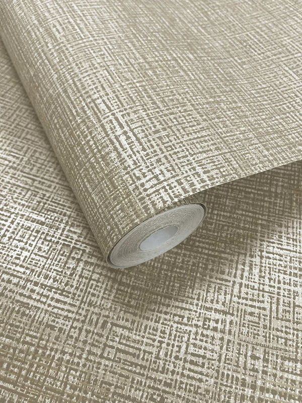 Sample - Brocade Wallpaper - Cream