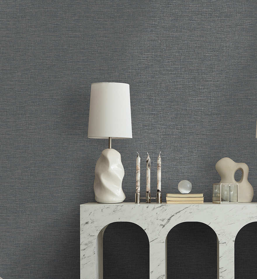 Brocade Wallpaper - Navy