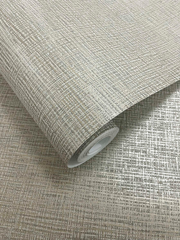 Sample - Brocade Wallpaper - Grey