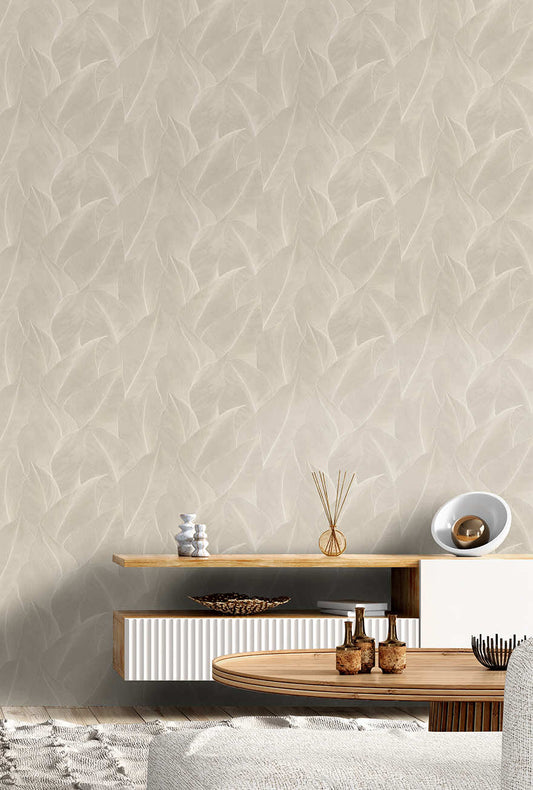 Anthurium Wallpaper - Cream