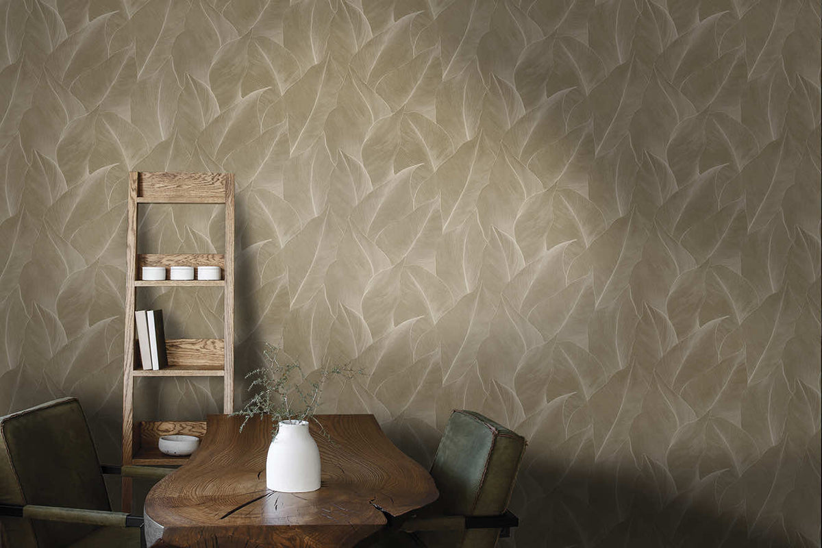 Anthurium Wallpaper - Beige