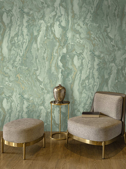 Thassos Wallpaper - Duck Egg