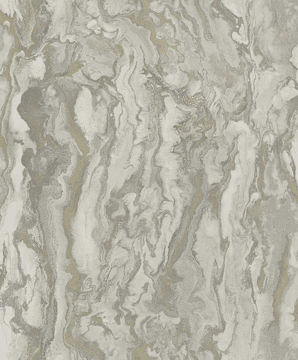 Sample – Thassos Marble – Natural Stone Wallpaper – Grey
