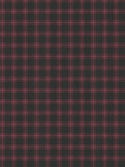 Tartan The Wallpaper - Black/Pink
