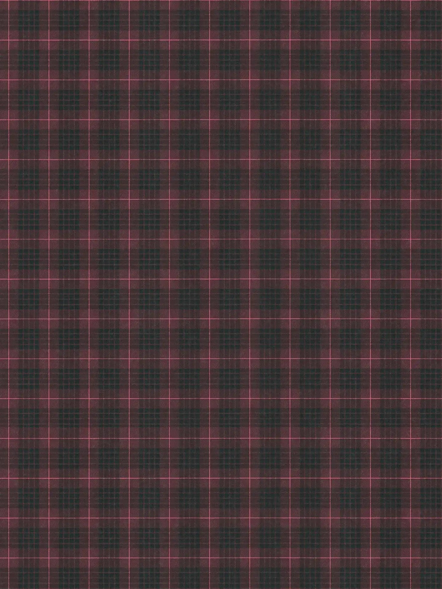 Sample - Tartan The Wallpaper - Black/Pink