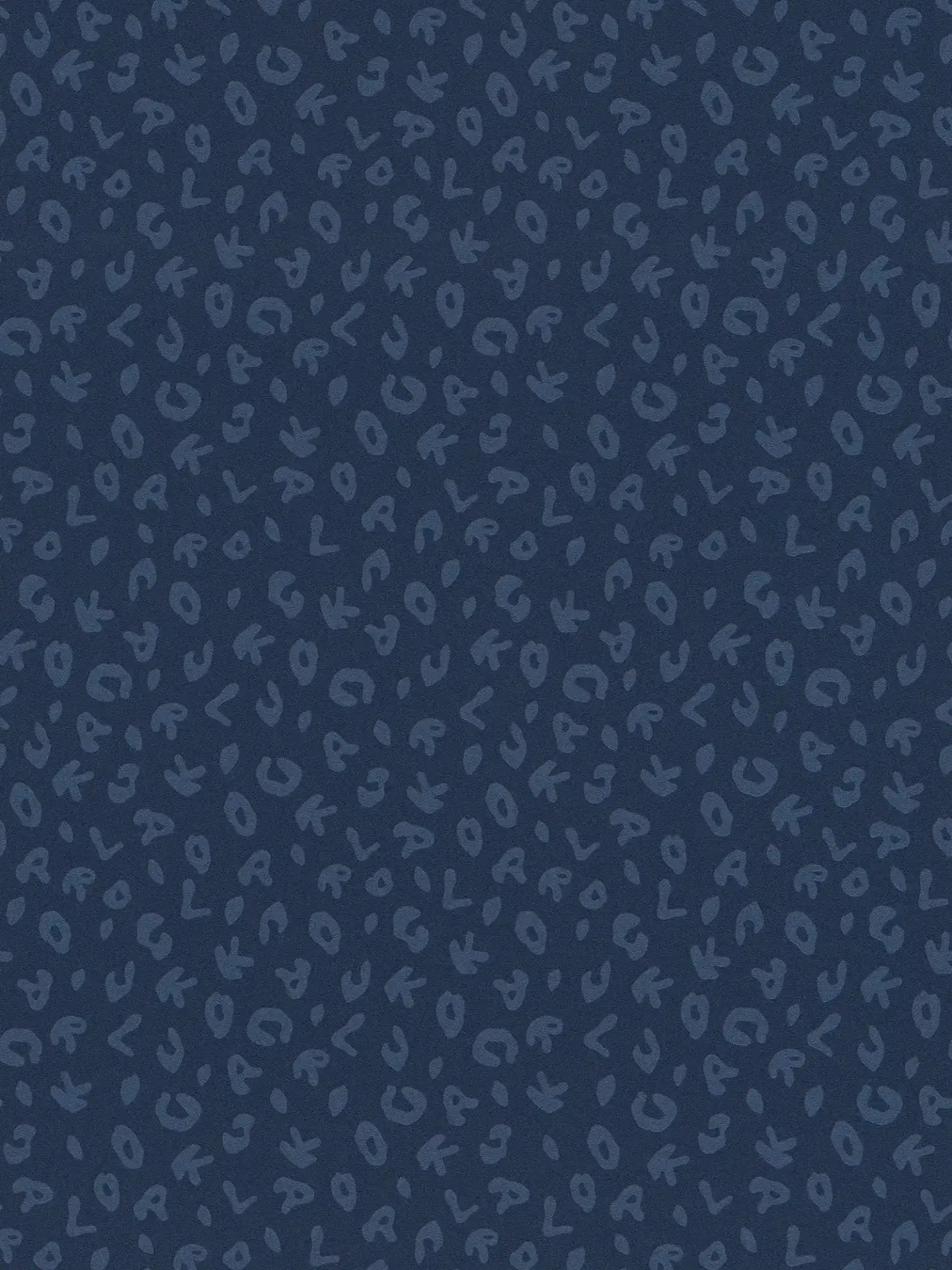 Leopard Alphabet Wallpaper - Blue - Discontinuing