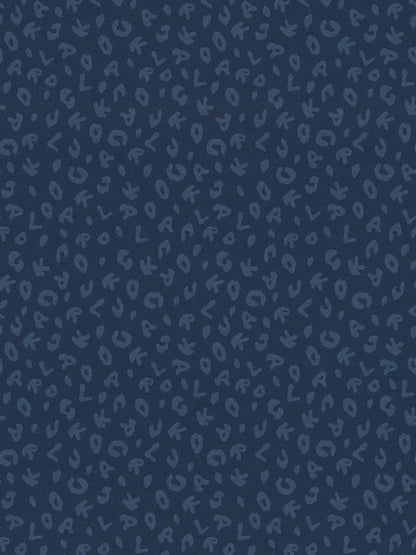 Leopard Alphabet Wallpaper - Blue - Discontinuing