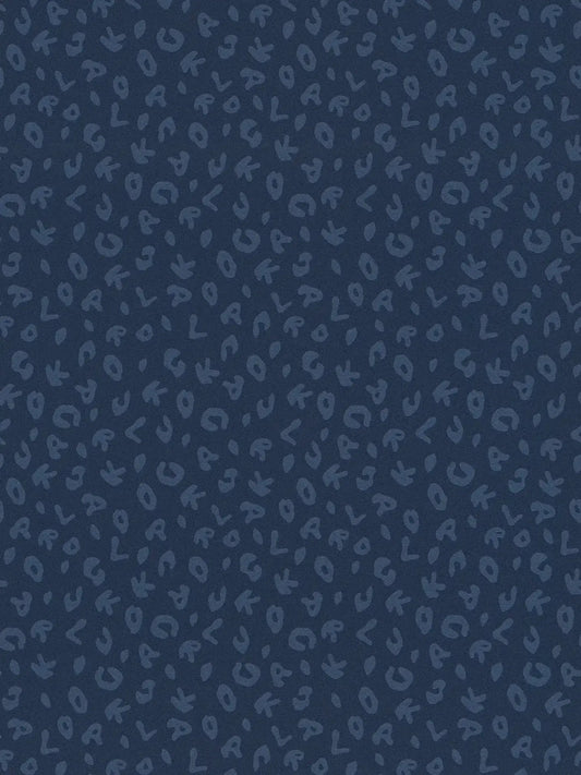 Leopard Alphabet Wallpaper - Blue - Discontinuing
