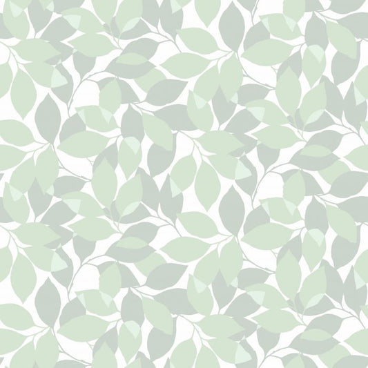Augusti - Autumn Leaves Wallpaper - Green