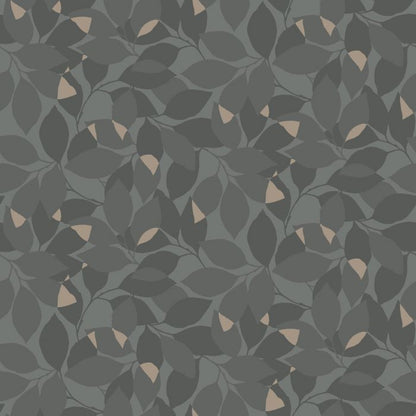 Augusti - Autumn Leaves Wallpaper - Black