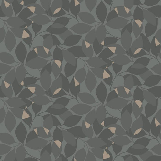 Augusti - Autumn Leaves Wallpaper - Black