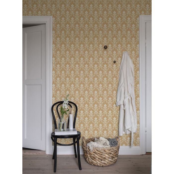 Hudiksvall Floral Geo Wallpaper - Yellow