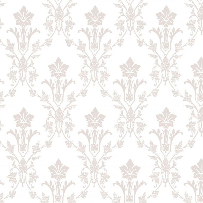 Sample - Hudiksvall Floral Geo Wallpaper - White