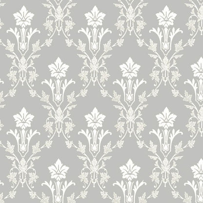 Hudiksvalls Floral Wallpaper - Grey