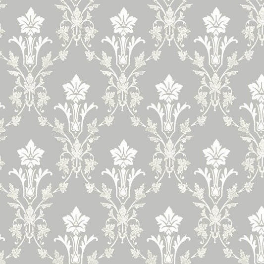 Hudiksvalls Floral Wallpaper - Grey