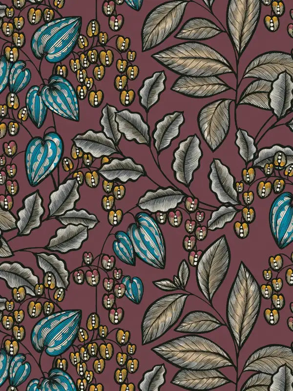 Sample - Floral Vine Wallpaper - LAST ROLL