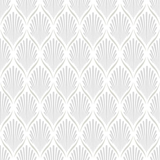 Lilly Geometric Wallpaper - White