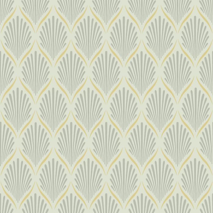Sample - Lilly Geometric Wallpaper - Green