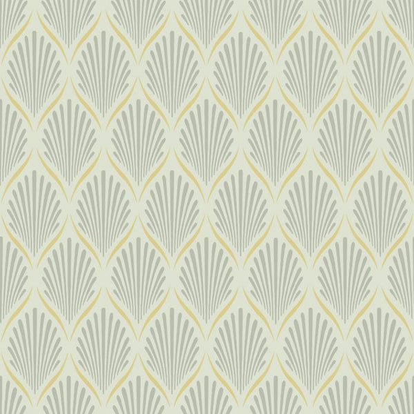 Sample - Lilly Geometric Wallpaper - Green