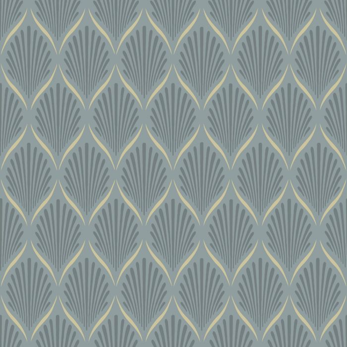 Sample - Lilly Geometric Wallpaper - Blue