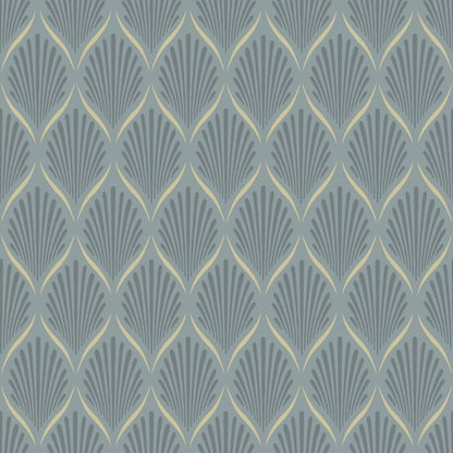 Lilly Geometric Wallpaper - Blue