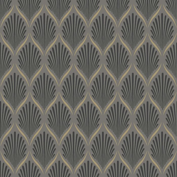 Sample - Lilly Geometric Wallpaper - Black