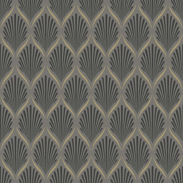 Sample - Lilly Geometric Wallpaper - Black