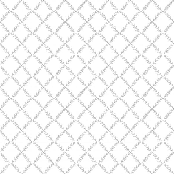 Sample - Vide - Leafy Geo Wallpaper - White