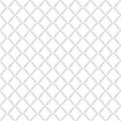 Vide - Leafy Geo Wallpaper - White
