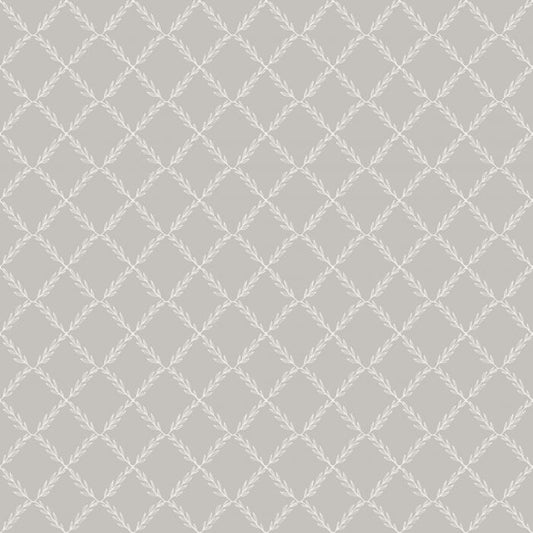 Vide - Leafy Geo Wallpaper - Grey