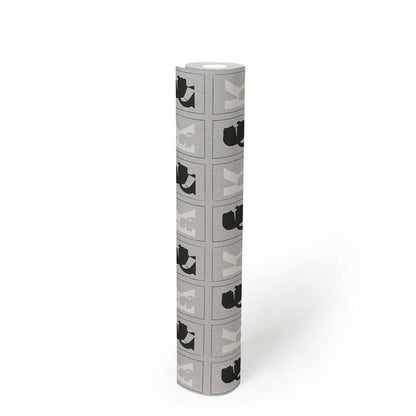 Cameo Wallpaper Heavy Weight Wallpaper - White Grey