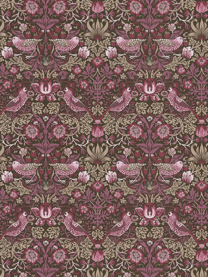Baroque Birds Wallpaper - Beige/Purple