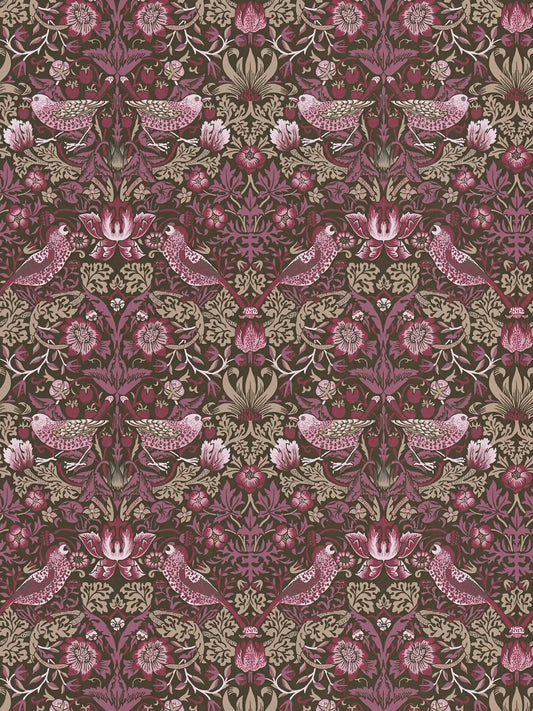 Baroque Birds Wallpaper - Beige/Purple