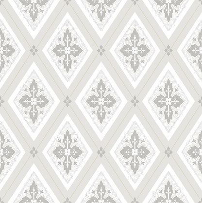 Astrid Flora Wallpaper - Grey