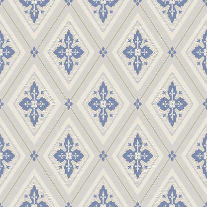 Astrid Flora Wallpaper - Blue