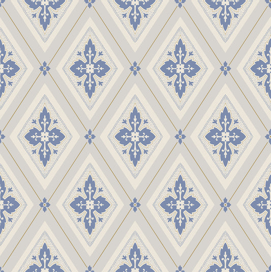 Astrid Flora Wallpaper - Blue