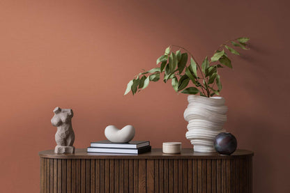 Retro Chic Plain Textured Vinyl Wallpaper – Terracotta