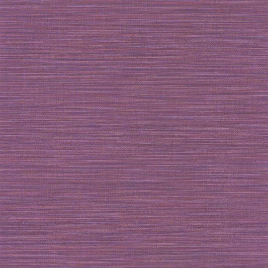 Wara Faux Grasscloth Wallpaper - Discontinuing - Violet Fonce Metallique - 158 Left