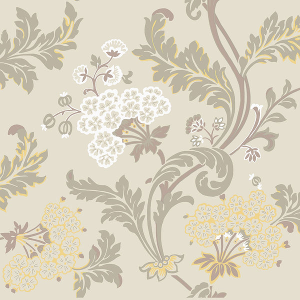 Sample - Lydias Gard Wallpaper - Gold/Beige