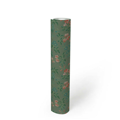 Jasmin - Floral Wallpaper - Green