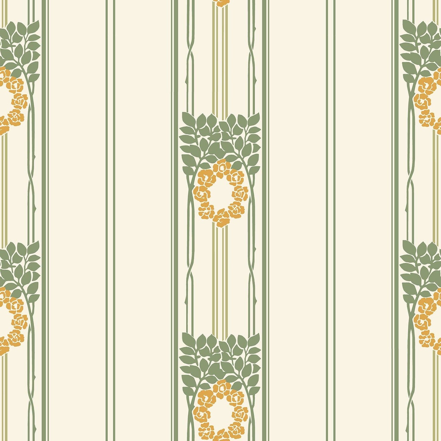 Ramsjo Wallpaper - White/Yellow