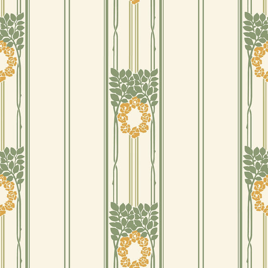 Ramsjo Wallpaper - White/Yellow