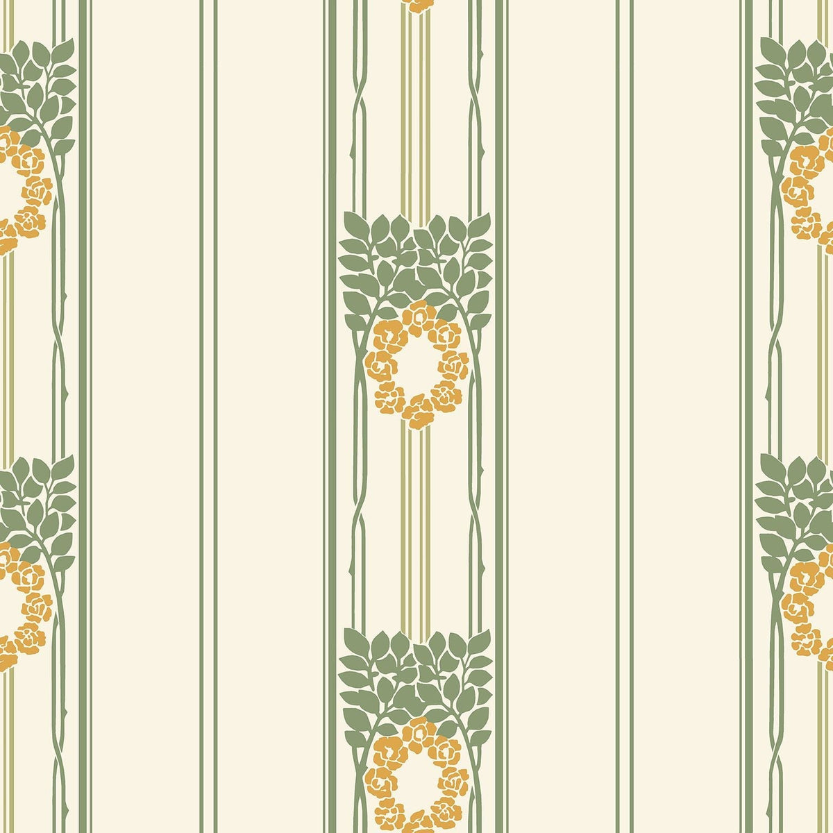 Sample - Ramsjo Wallpaper - White/Yellow
