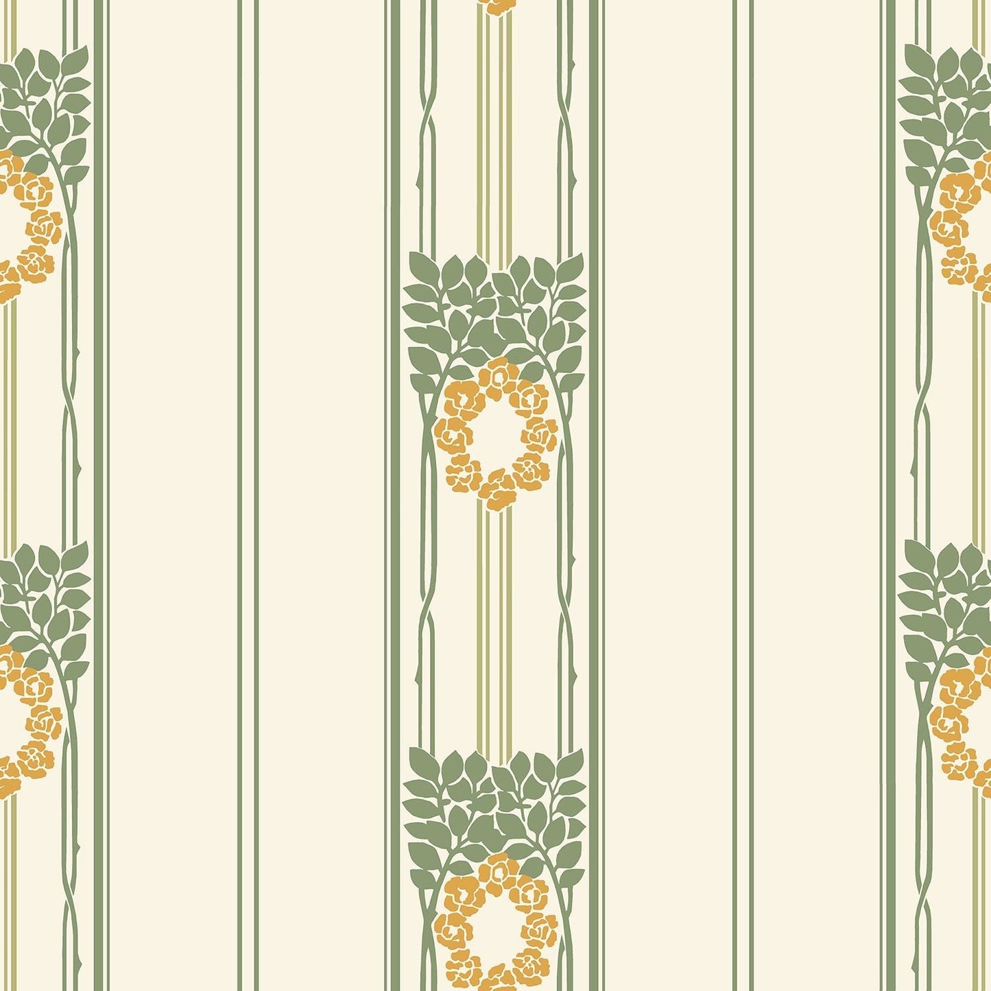 Sample - Ramsjo Wallpaper - White/Yellow