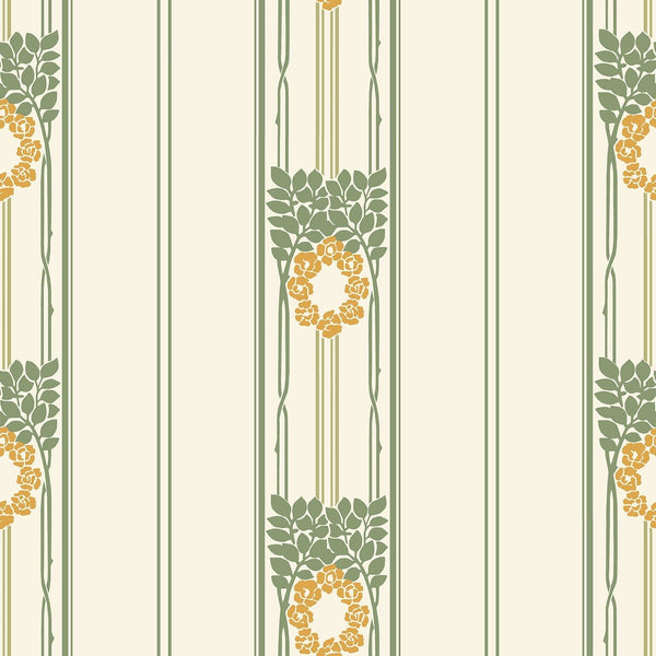 Sample - Ramsjo Wallpaper - White/Yellow