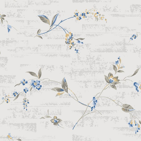 Sample - Duro Skir 1939 Wallpaper - Grey/Blue