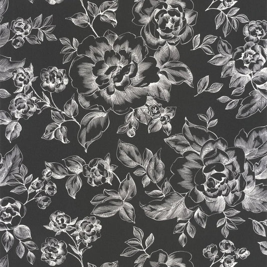 Smile A Fleur De Peau Wallpaper - Noir blanc