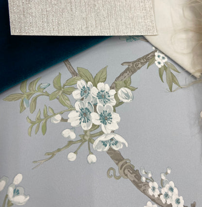 Cherry Blossom Wallpaper - Blue