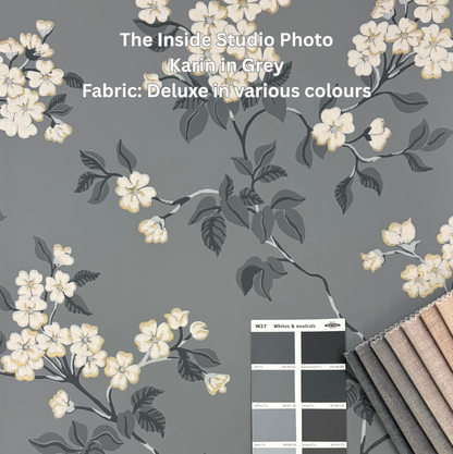 Karin - Apple Blossom Wallpaper - Grey