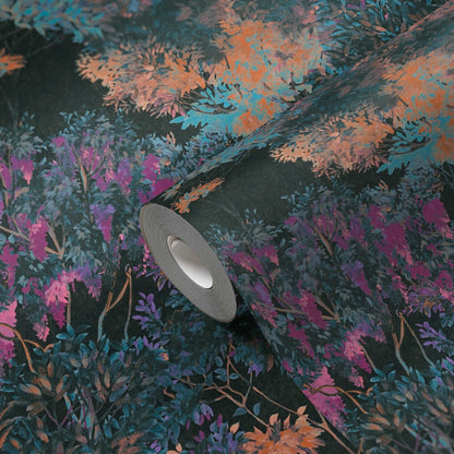 Abstract Garden Wallpaper - Black